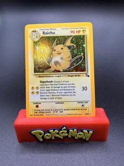 Pokemon TCG Raichu 14/62 Fossil Set 1999 Holo Rare Unlimited VTG WOTC LP - Image 1