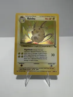 Pokemon TCG Raichu 14/62 Fossil Set 1999 Holo Rare Unlimited VTG WOTC LP - Image 1