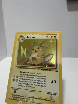Pokemon TCG Raichu 14/62 Fossil Set 1999 Holo Rare Unlimited VTG WOTC LP - Image 2