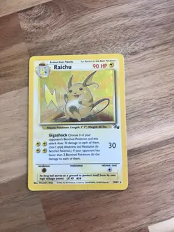 Raichu - 14/62 - Fossil Unlimited 1999 - WOTC - Holo Rare - LP - Pokemon TCG - Image 1