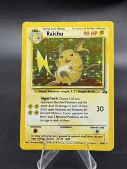 Raichu - 14/62 - Fossil Unlimited 1999 - WOTC - Holo Rare - LP - Pokemon TCG - Image 1