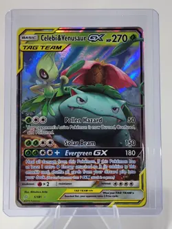 Celebi & Venusaur GX 1/181 - Sm-Team Up - Tag Team Ultra Rare NM Holo - Image 1