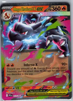 Mega Charizard X ex - 013/094 ME02: Phantasmal Flames - Pokemon Card - NM - Image 1