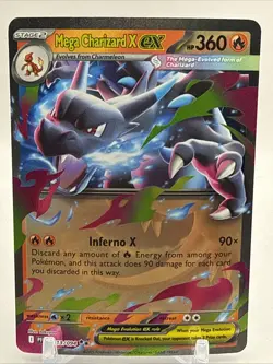 Mega Charizard X ex - 013/094 ME02: Phantasmal Flames - Pokemon Card - NM - Image 1