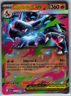 Mega Charizard X ex - 013/094 ME02: Phantasmal Flames - Pokemon Card - NM - Image 1