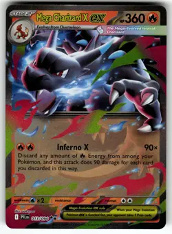 Mega Charizard X ex - 013/094 ME02: Phantasmal Flames NM Pokemon Card TCG - Image 1