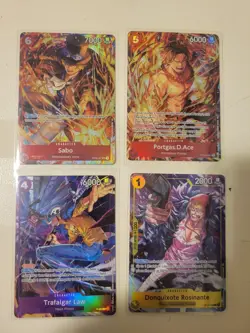 One Piece Tcg Illustration Box Vol 5 And 6 Promo Cards Ace Sabo Law Rosinante - Image 1
