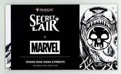 MTG Magic Secret Lair X Marvel Spider-Man Mana Symbiote Raised Foil Sealed O4T5 - Image 1