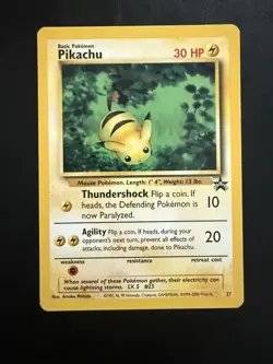 Pikachu Black Star Promo 27 Promo WOTC 2001 Pokemon Card - Image 1
