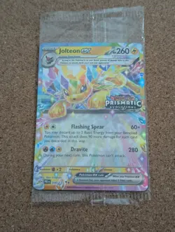 Pokemon Jolteon EX TCG Prismatic Evolutions Stamped Promo Card 030/131 Sealed - Image 1