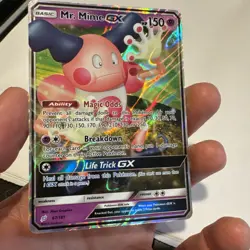 Pokemon TCG Sun & Moon Team Up Mr. Mime GX Holo Ultra Rare Card 67/181 - Image 2