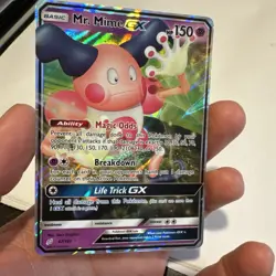 Pokemon TCG Sun & Moon Team Up Mr. Mime GX Holo Ultra Rare Card 67/181 - Image 3