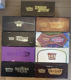 9x Assorted Pokemon ETB Filled With Bulk + 1600 More In Card Box. Over 6k Cards - Image 2