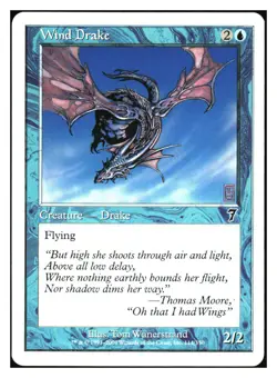 Wind Drake 7th Edition MTG - NM+ Mythic Relics - Image 1