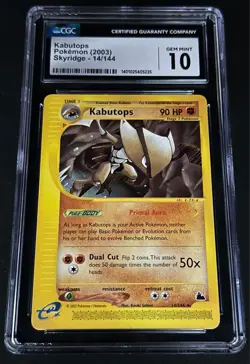 Kabutops Skyridge Pokemon 2003 14/144 CGC 10 Gem Mint - Image 1
