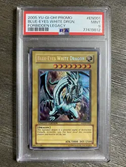 Yugioh Blue Eyes White Dragon FL1 - EN001 Forbidden Legacy PSA 9 Mint Card Promo - Image 1