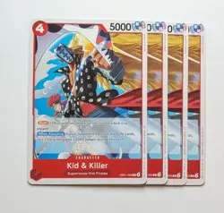 4 x Kid & Killer EB01-003 Non Holo One Piece TCG Card Game NM - Image 1