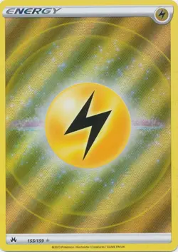 Lightning Energy (Texture Full Art) 155/159 Ultra Rare Crown Zenith Pokemon TCG - Image 1