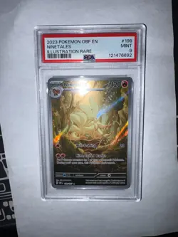 2023 POKEMON OBF EN-OBSIDIAN FLAMES #199 NINETALES ILLUSTRATION RARE PSA 9 - Image 1