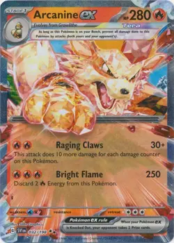 Arcanine ex - 032/198 Double Rare Scarlet & Violet Base Set Pokemon TCG - Image 1