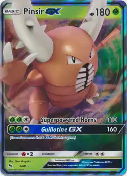 Pinsir-GX - 6/68 Ultra Rare Hidden Fates NM Pokemon TCG - Image 1