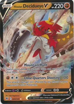 Hisuian Decidueye V - 083/189 Ultra Rare Astral Radiance NM Pokemon TCG - Image 1