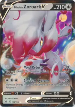 Hisuian Zoroark V - 146/196 Ultra Rare Lost Origin NM Pokemon TCG - Image 1