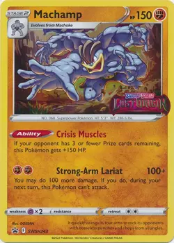 Machamp - SWSH243 Pre Release Sword & Shield Promo LP-NM Pokemon TCG - Image 1