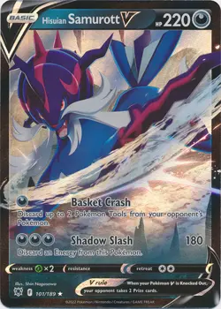 Hisuian Samurott V - 101/189 Ultra Rare Astral Radiance NM Pokemon TCG - Image 1