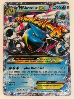 M Blastoise EX 2016 Pokemon XY Evolutions Ultra Rare Holo 22/108 - Image 1