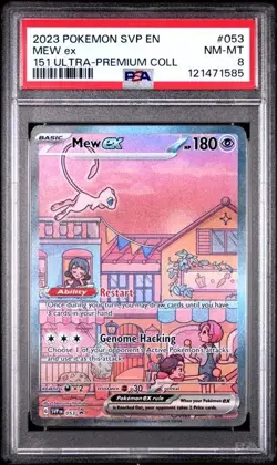 2023 POKEMON SVP EN-SV PROMO 151 ULTRA-PREMIUM COLLECTION #053 MEW EX PSA 8 - Image 1
