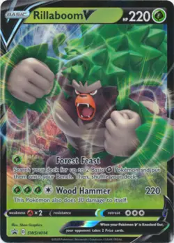 Rillaboom V - SWSH014 Sword & Shield Promo Near Mint Pokemon TCG - Image 1