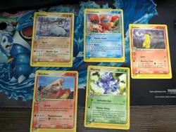 Pokemon e-READER Lot - 5 Cards - Sandstorm, Ruby & Sapphire, Dragon Mixed Cond - Image 1