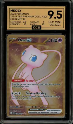 Pokemon Slab: MEW EX Gold Metal - 205 - MEW - Graded OCE Gem Mint 9.5 - Image 1