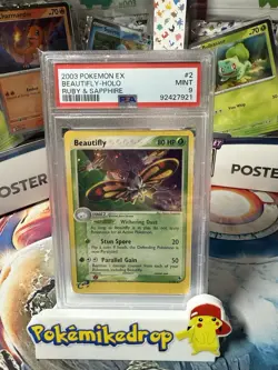 Pokemon TCG Beautifly Ruby & Sapphire 2/109 Holo Rare PSA 9 - Image 1