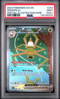2023 POKEMON SVI EN-SCARLET & VIOLET SPECIAL ILLUSTRATION RARE SPIDOPS EX PSA 9 - Image 1