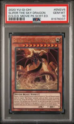YuGiOh Slifer the Sky Dragon MVP1-ENSV6 Ultra Rare Limited Edition PSA 10 - Image 1