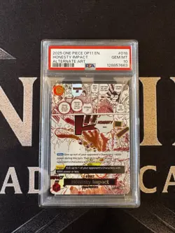 2025 ONE PIECE A FIST OF DIVINE SPEED - HONESTY IMPACT OP11 MANGA EVENT - PSA 10 - Image 1