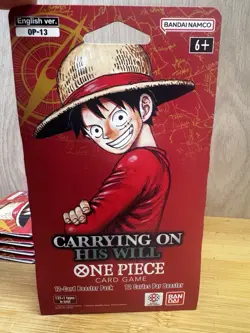 One Piece TCG Carrying On His Will Sleeved Booster Pack OP-13 English LOT of 5 - Image 2