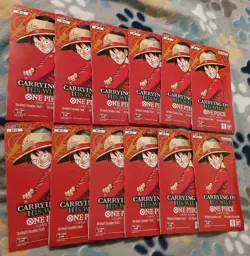 One Piece TCG Carrying On His Will Sleeved Booster Pack OP-13 English Lot Of 12 - Image 1