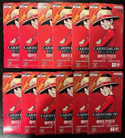 One Piece TCG Carrying On His Will Sleeved Booster Pack OP-13 English Lot Of 12 - Image 1