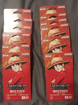 One Piece TCG Lot of (12) OP-13 Carrying On His Will, Sleeved Booster Pack - Image 1