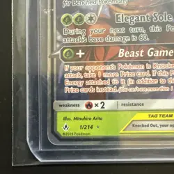 Pokemon TCG Pheromosa & Buzzwole GX 1/214 Sm-Unbroken Bonds Holo MP - Image 4