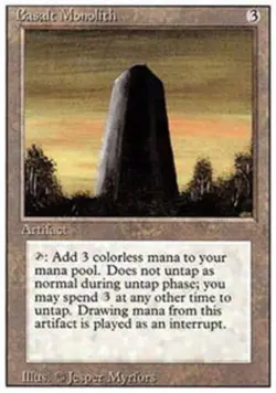 1x Basalt Monolith Moderate Play, English 3rd Edition Revised MTG Magic - Image 1