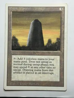 Basalt Monolith Revised Edition Regular MTG Card MP-LP - Image 1