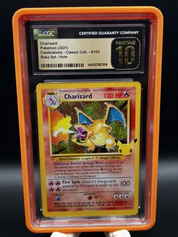 Pokemon 2021 Celebrations Charizard 4/102 Classic Coll Holo CGC Pristine 10 - Image 3