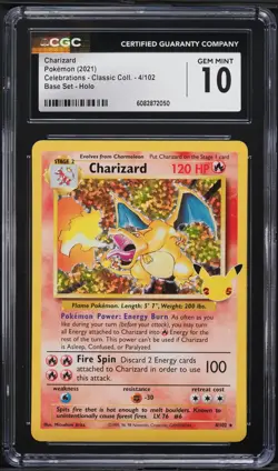 2021 POKEMON CELEBRATIONS CLASSIC COLLECTION #4/102 CHARIZARD CGC 10 GEM MINT - Image 1