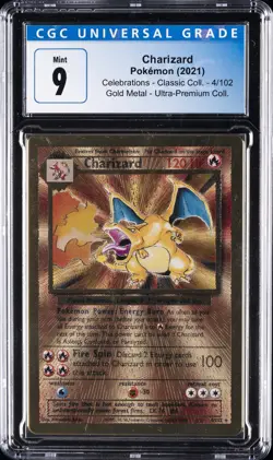 2021 POKEMON CELEBRATIONS CLASSIC COLL #4/102 CHARIZARD CGC 9 - Image 1