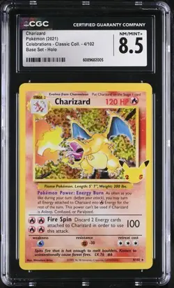 🔥🔥🔥 CGC 8.5 Charizard 4/102 Pokemon Celebrations Classic 2021 English - Image 1