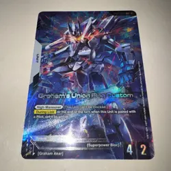 Gundam TCG GD03-069 Graham's Union Flag Custom Alt Art LR+ Card Game CCG - Image 4